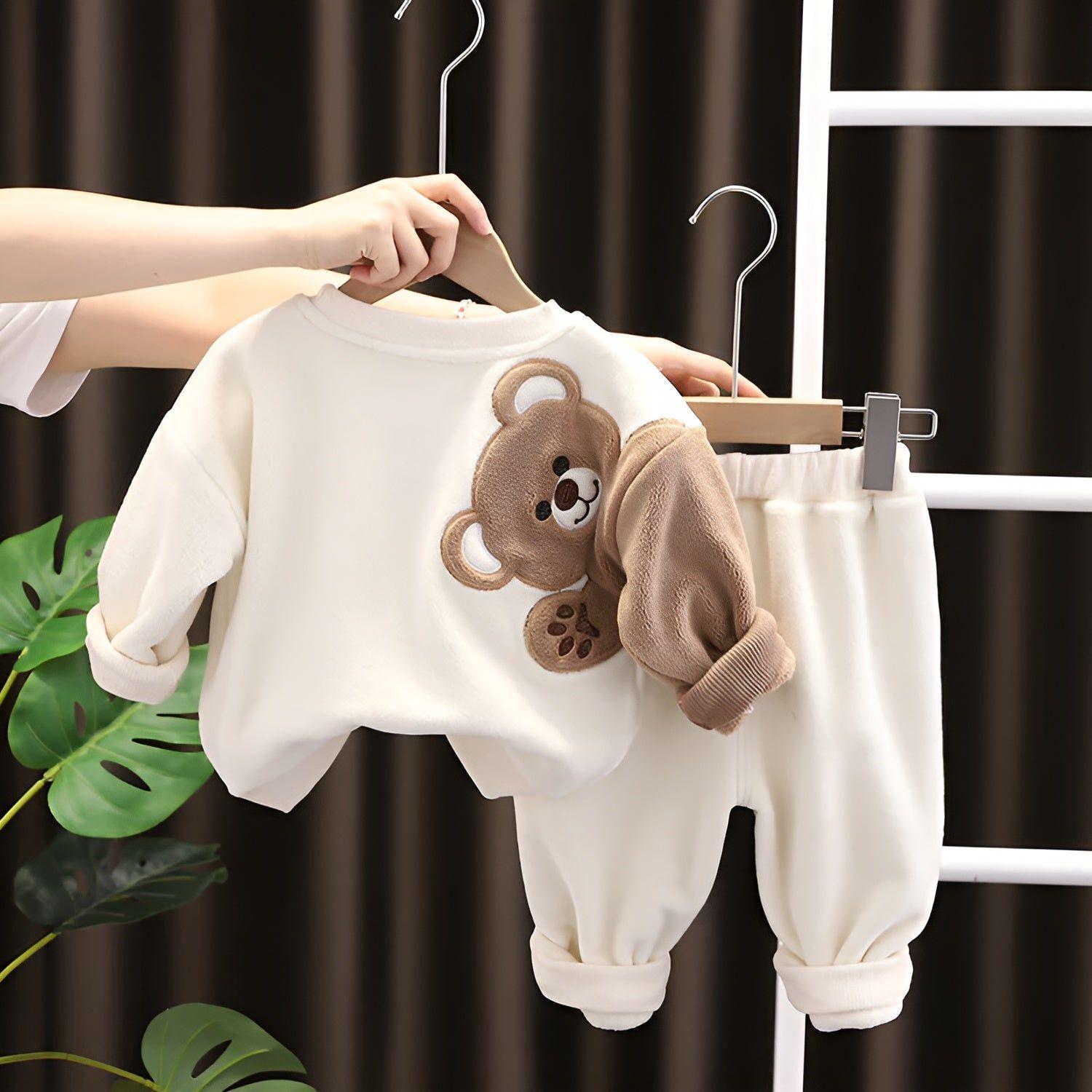 Bear Hugs - Litet tvådelat björnkostym för spädbarn på våren och hösten