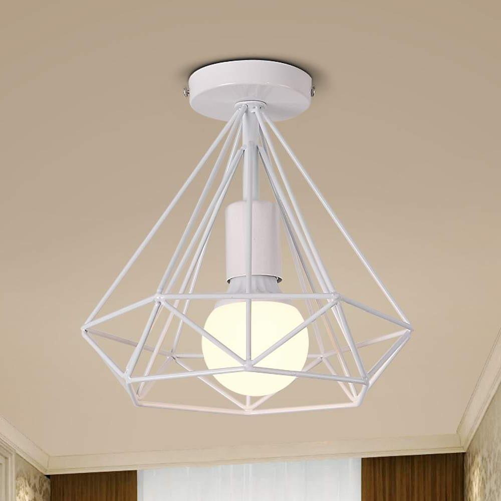 1-Ljus Mini Metall Geometrisk LED Retro Taklampa