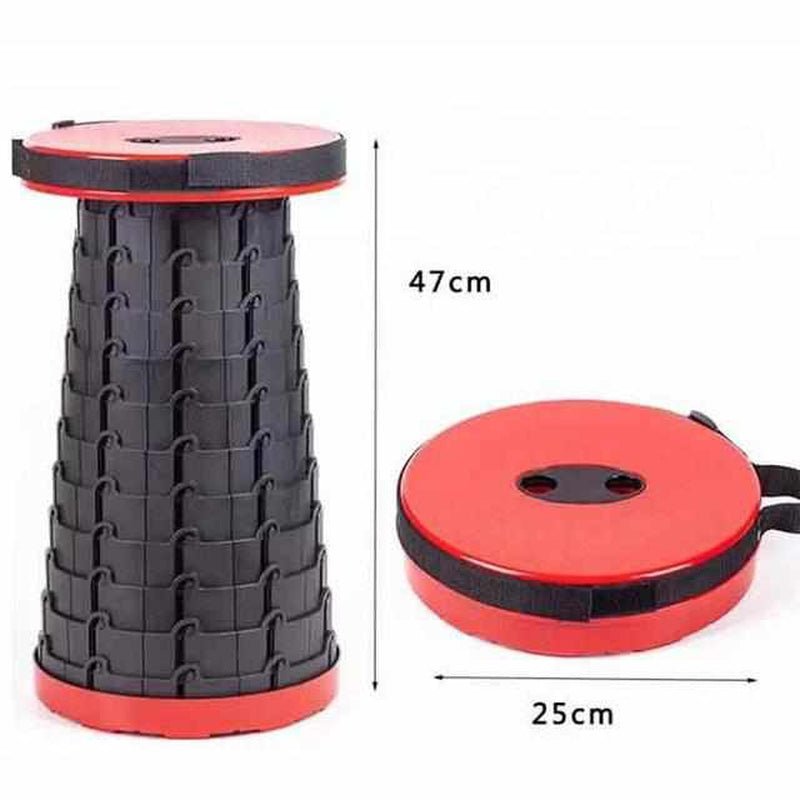 Teleskopisk hopfällbar pall - justerbar, bärbar sittplats för komfort inomhus och utomhus