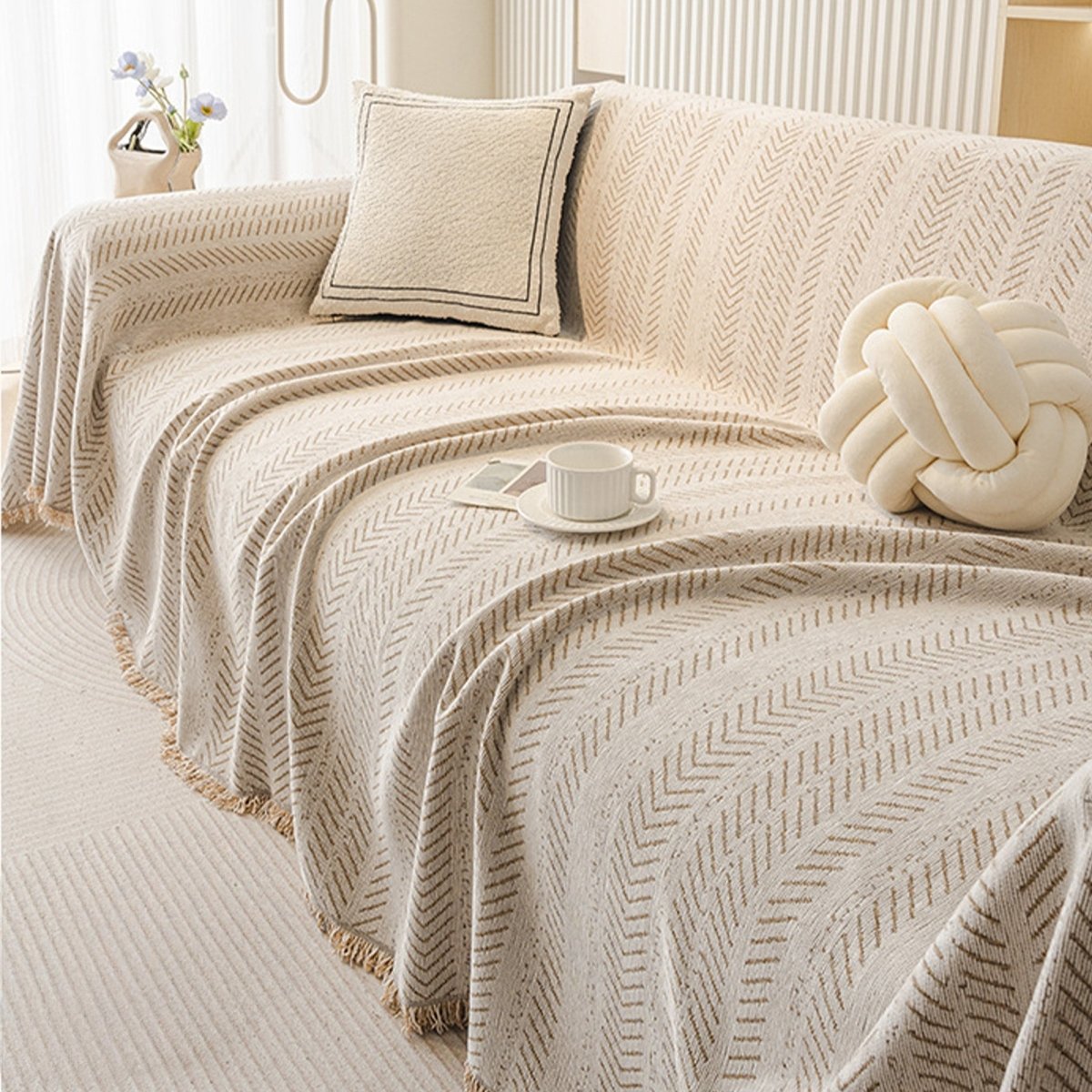 TexturaHome – Kratzfast Chenille-sofföverdrag