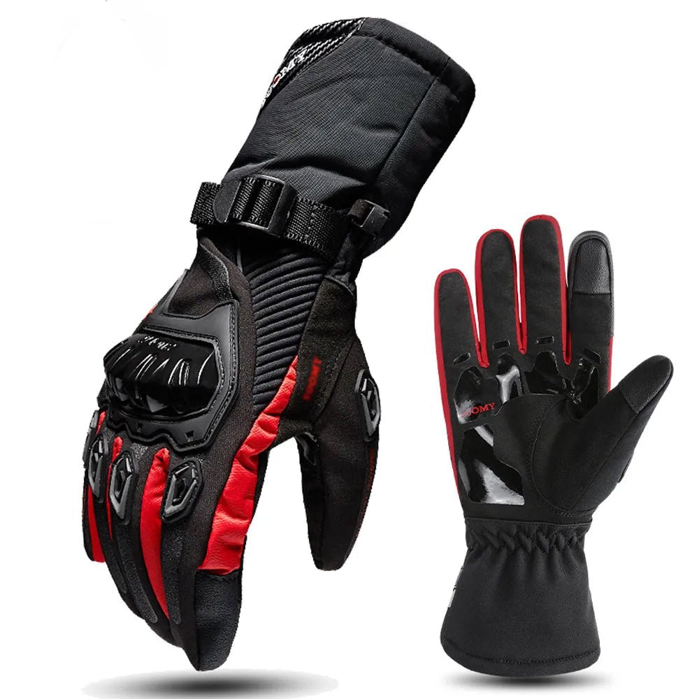 Thermogrip - Vattentäta vintermotorcykelhandskar med kolfiber skydd