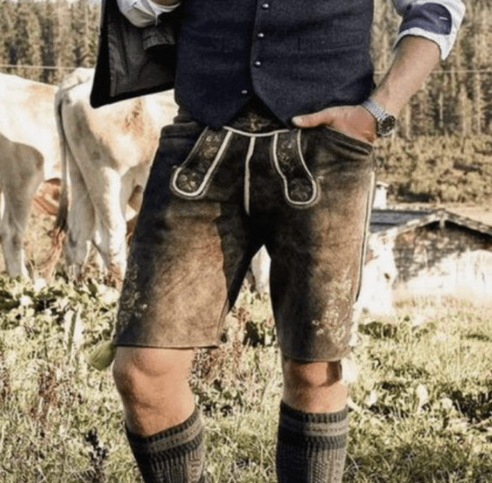 TRADITIONWEAR – Herrens syntetisk läderbyxa med traditionell design