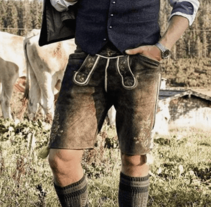 TRADITIONWEAR – Herrens syntetisk läderbyxa med traditionell design