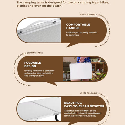 Trailfold Table - Kompakt hopfällbart bord för camping, balkong &amp; utomhus