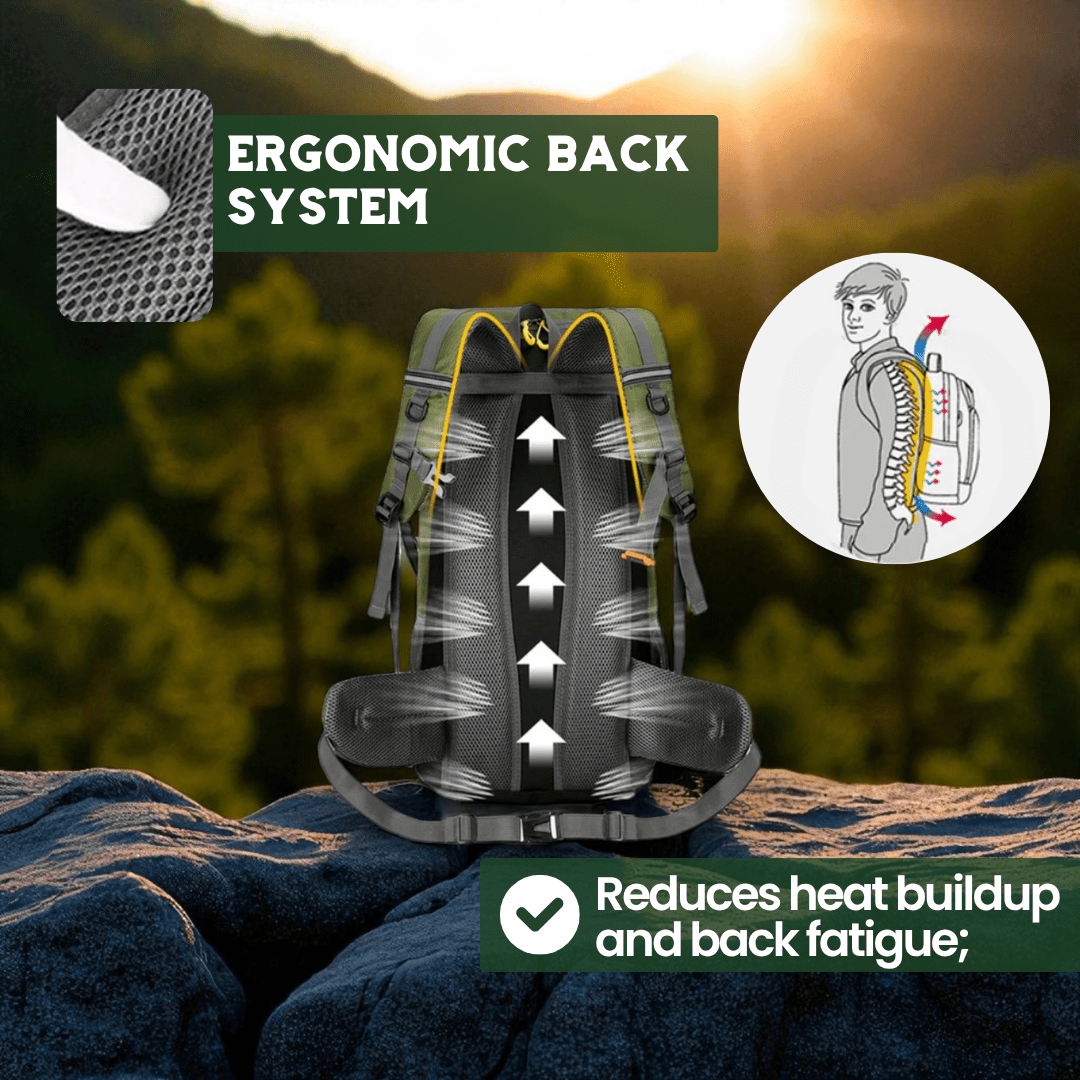TRAILPRO 50L – Vandringsryggsäck med andningsbar rygg &amp; smart förvaring