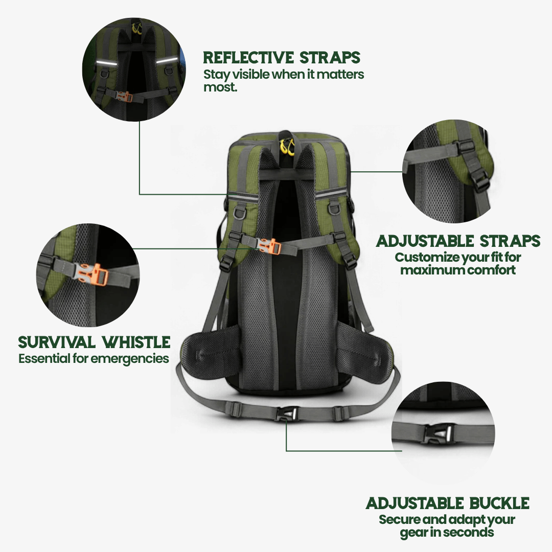 TRAILPRO 50L – Vandringsryggsäck med andningsbar rygg &amp; smart förvaring