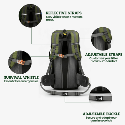 TRAILPRO 50L – Vandringsryggsäck med andningsbar rygg &amp; smart förvaring