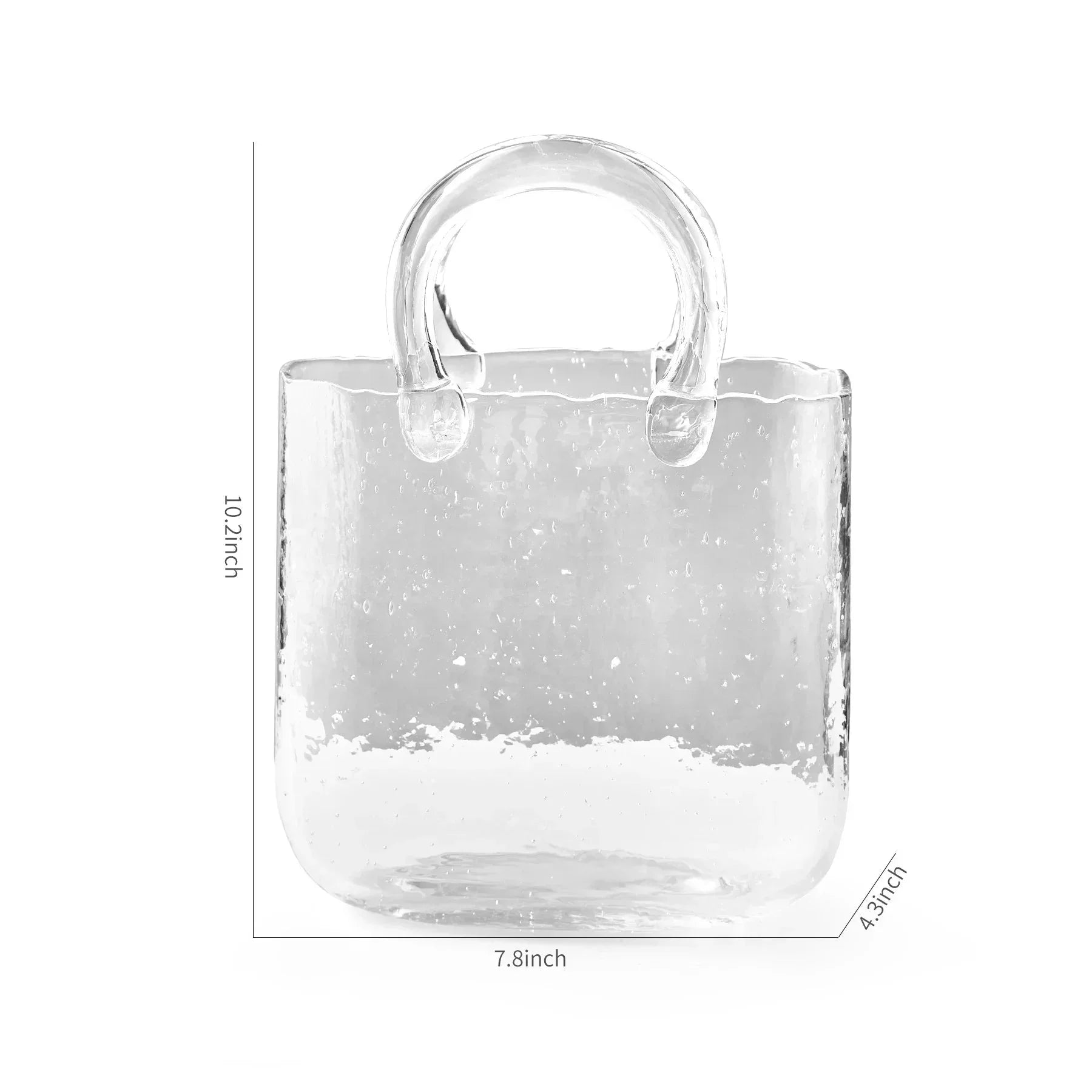 Transparent Pastell Handväska Form Vas - Glas Modern Dekor