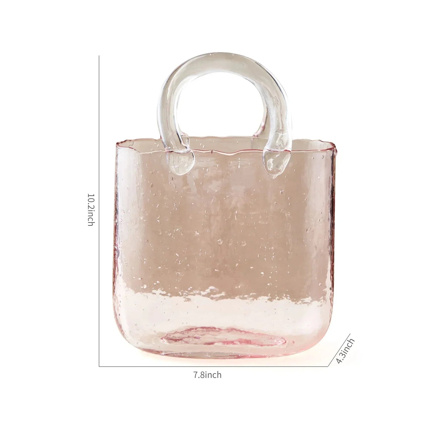 Transparent Pastell Handväska Form Vas - Glas Modern Dekor