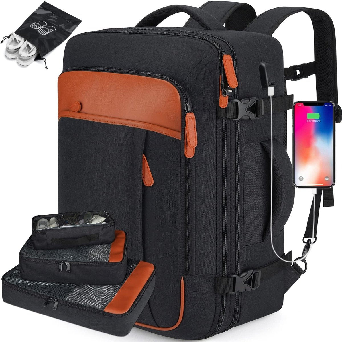 Travel Lite Pack - Kompakt rese ryggsäck med skofack och USB-port