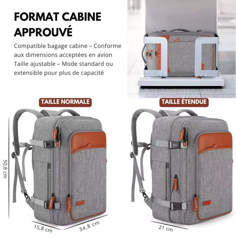 Travel Lite Pack - Kompakt rese ryggsäck med skofack och USB-port