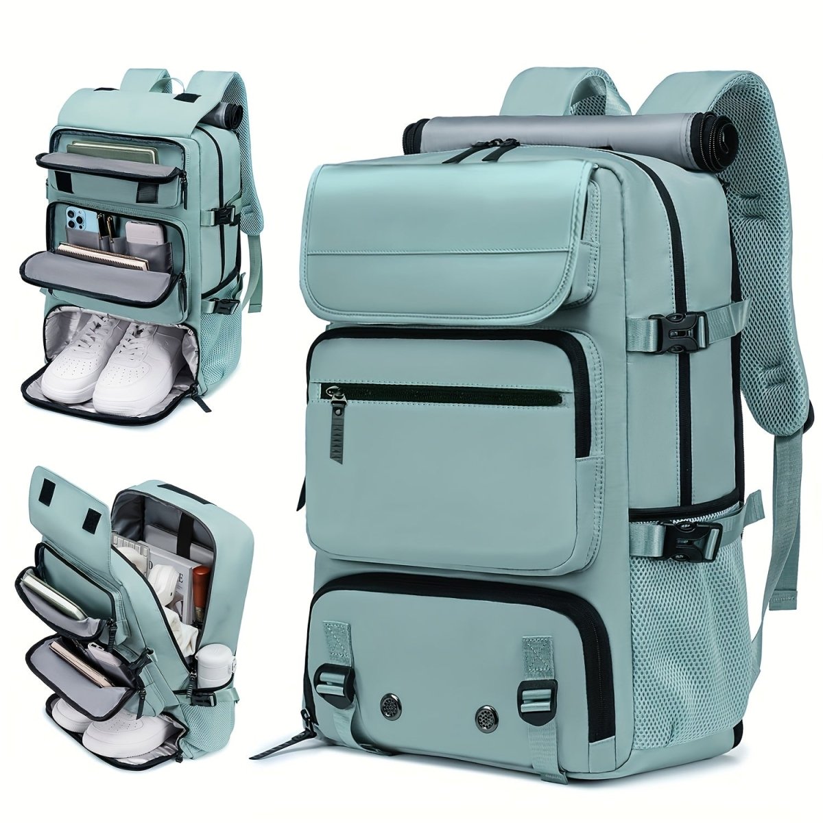 TRAVELMAX Pack - Vattentät resväska med USB-port, skofack och anti-tjuv ficka