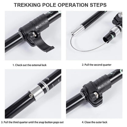 TREKLIGHT POLER – Ultralätta hopfällbara vandringsstavar för vandring och camping