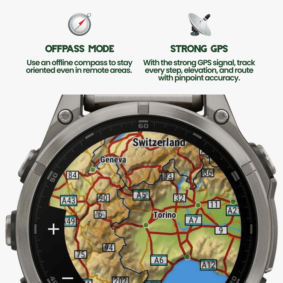 TrekSight X – Robust Smartwatch med GPS och hälsospårning