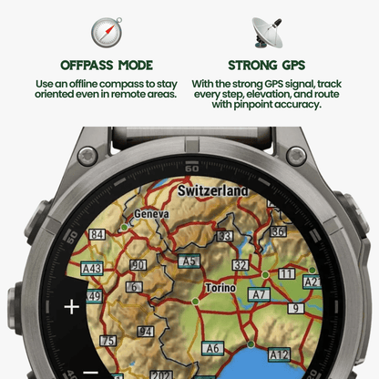 TrekSight X – Robust Smartwatch med GPS och hälsospårning