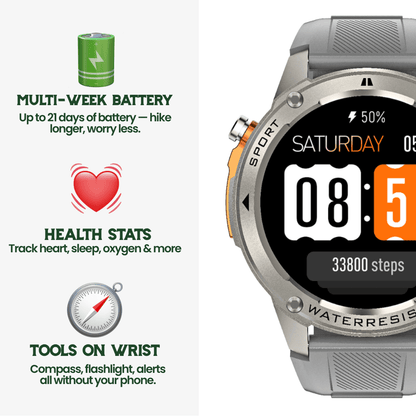 TrekSight X – Robust Smartwatch med GPS och hälsospårning