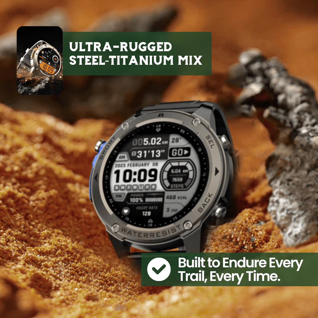 TrekSight X – Robust Smartwatch med GPS &amp; Häls monitoring