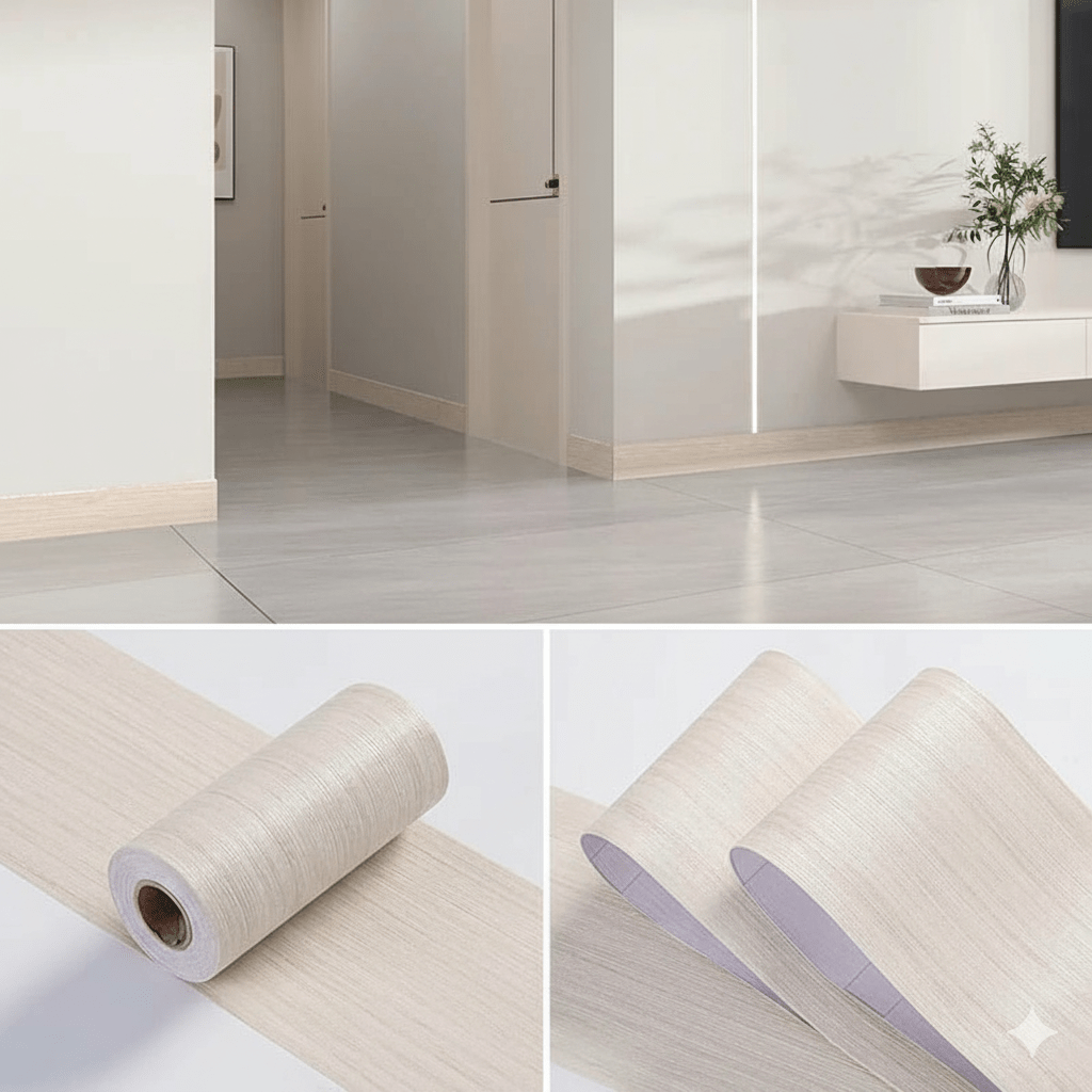 TRIMLINE – Förstärkt PVC-träådring Sockellists klistermärken