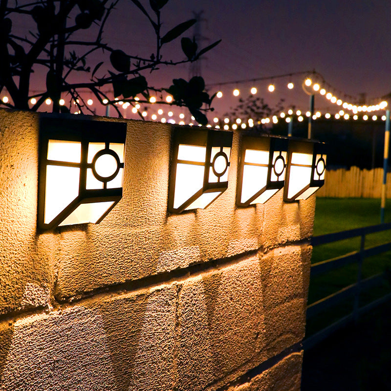 Carvallo Solarlampa Vägg i Japansk Stil | Väderbeständig & Energibesparande | Varm- & Kallvit | Kompaktformat