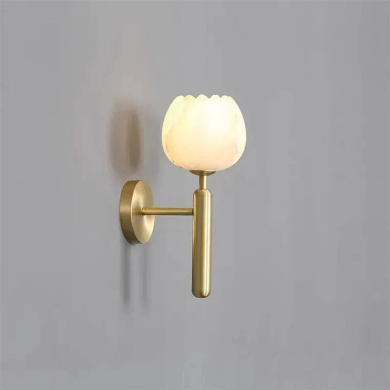 LuxeLicht - Romantisk Vägglampa med Marmorfinish