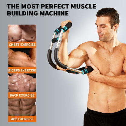 TwisterFlex justerbar Power Twister - stärka underarmar, triceps och bröst - hållbar, bärbar styrketräningsstång - justerbart motstånd
