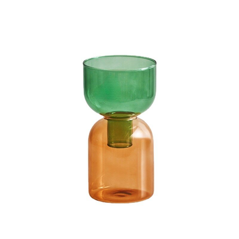 Tvådelat Mini Bud Vase Terrarium Set - Glas Modern Design