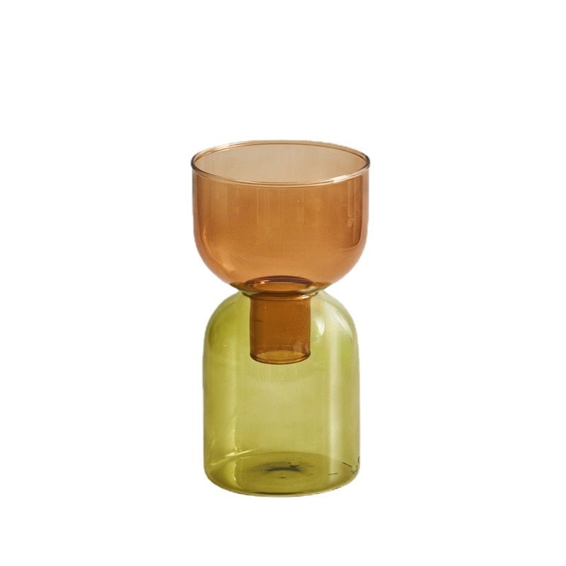 Tvådelat Mini Bud Vase Terrarium Set - Glas Modern Design