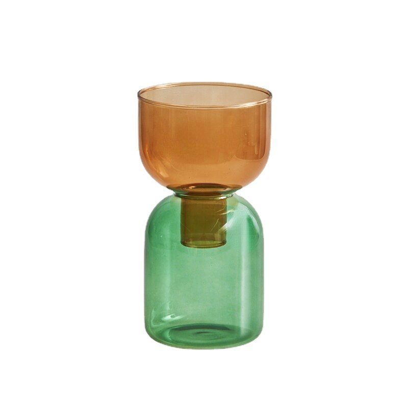 Tvådelat Mini Bud Vase Terrarium Set - Glas Modern Design