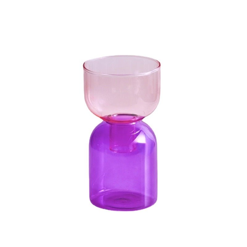 Tvådelat Mini Bud Vase Terrarium Set - Glas Modern Design