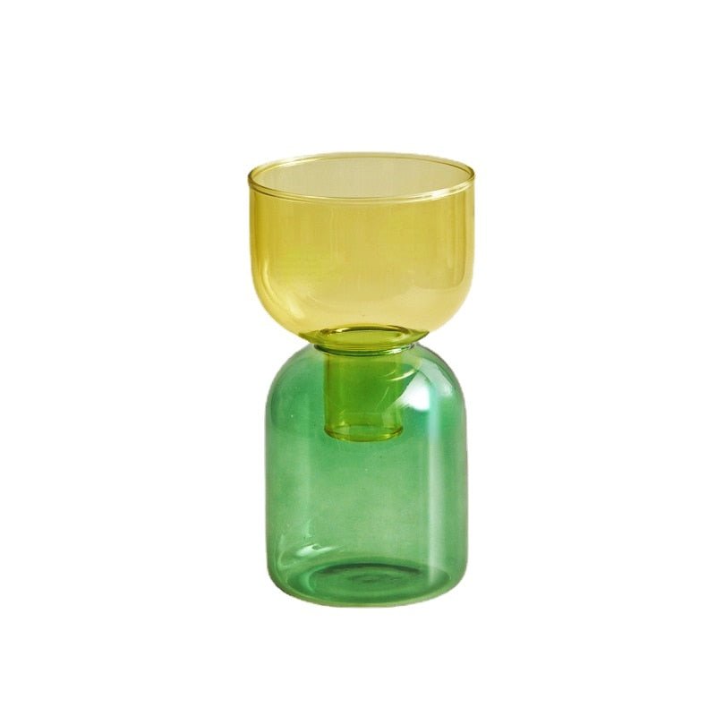 Tvådelat Mini Bud Vase Terrarium Set - Glas Modern Design
