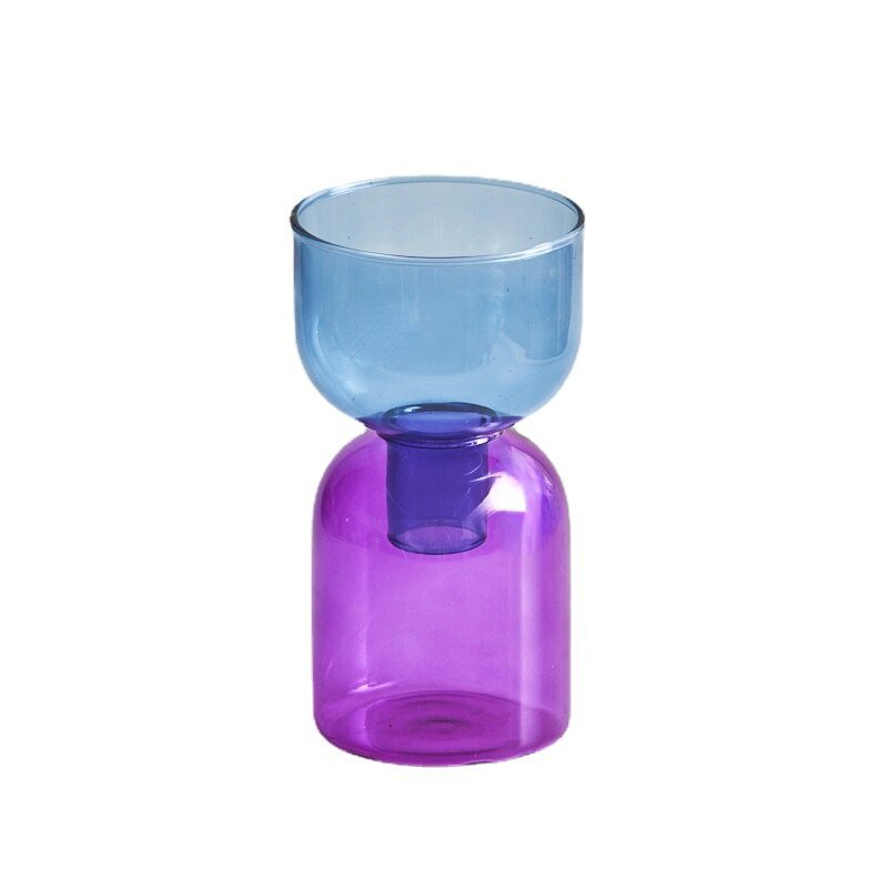 Tvådelat Mini Bud Vase Terrarium Set - Glas Modern Design