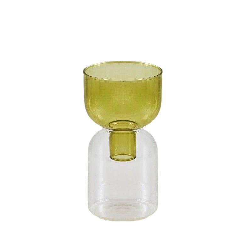 Tvådelat Mini Bud Vase Terrarium Set - Glas Modern Design
