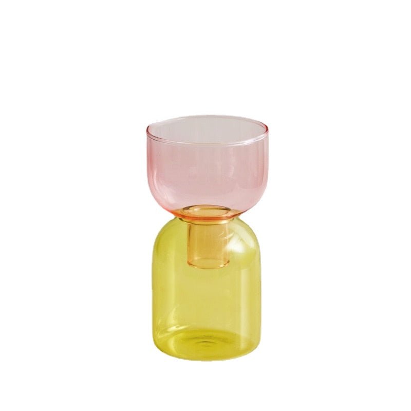 Tvådelat Mini Bud Vase Terrarium Set - Glas Modern Design