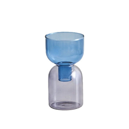 Tvådelat Mini Bud Vase Terrarium Set - Glas Modern Design