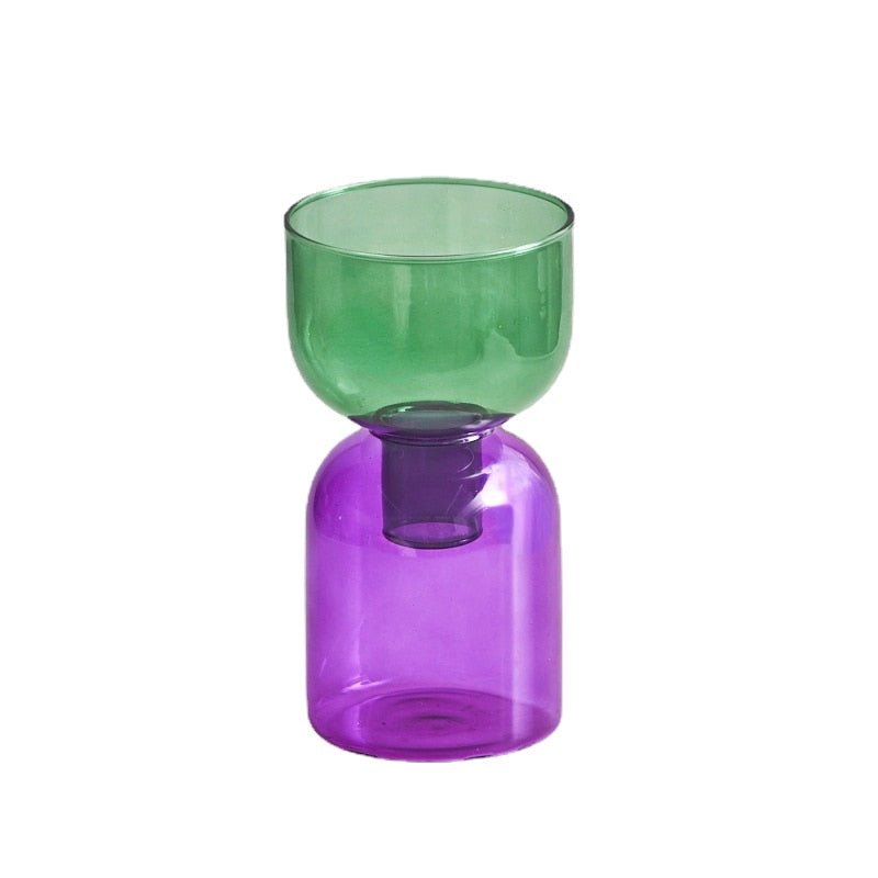 Tvådelat Mini Bud Vase Terrarium Set - Glas Modern Design