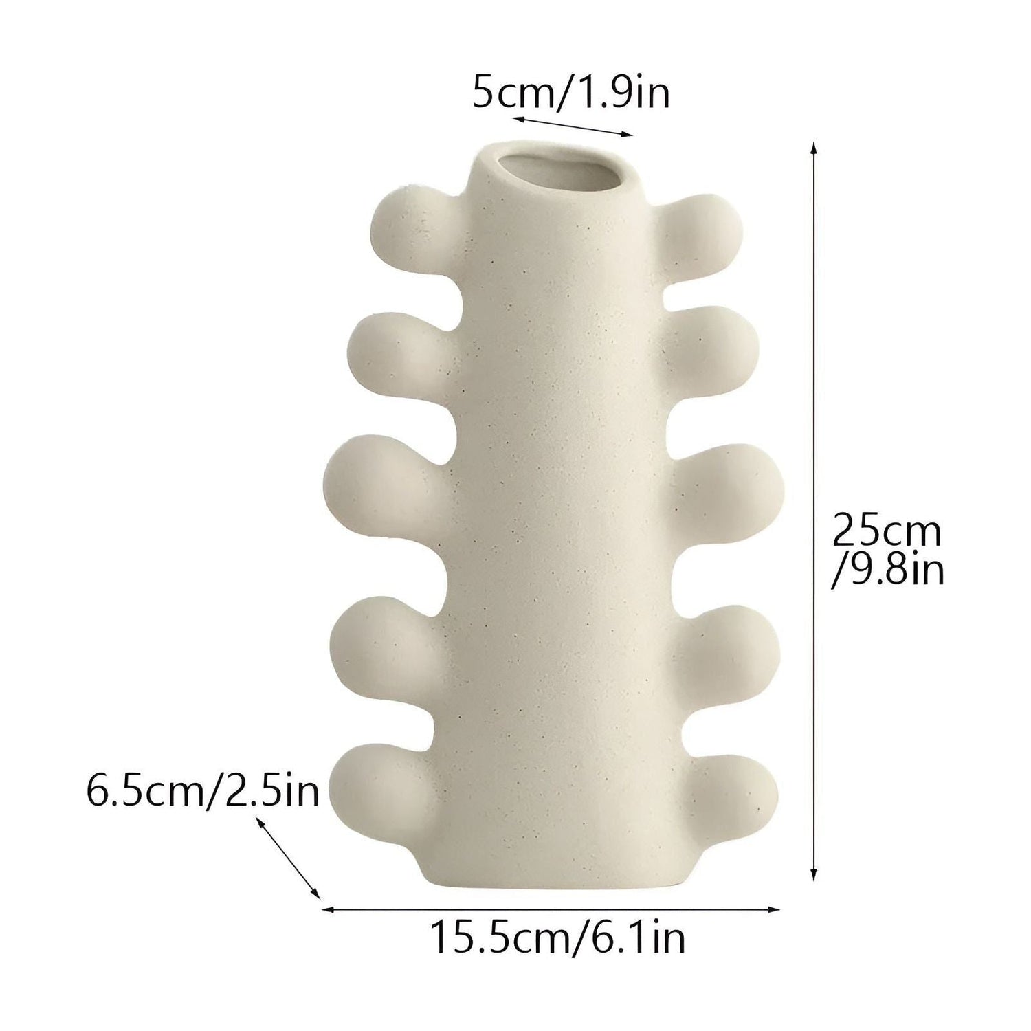 NordicBloom Vase - Minimalistisk Oglaserad Keramik Vaso i Nordisk Design