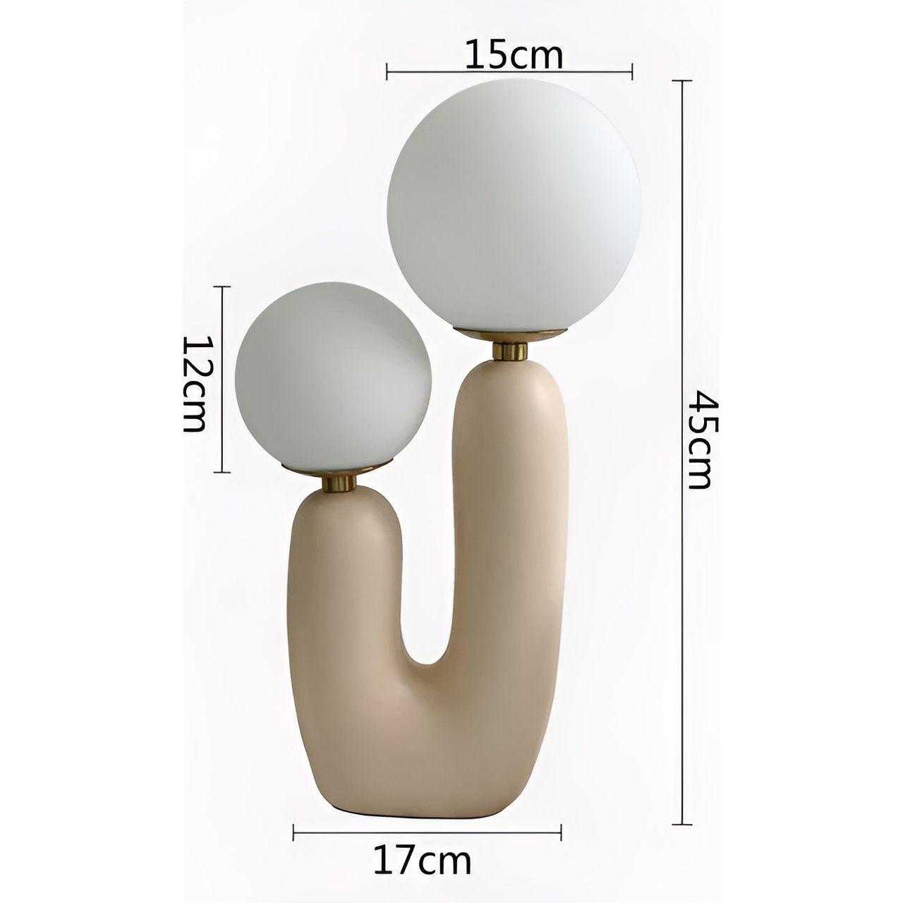 TwinGlow - Kreativ nordisk bordslampa med dubbla frostat glasbollar