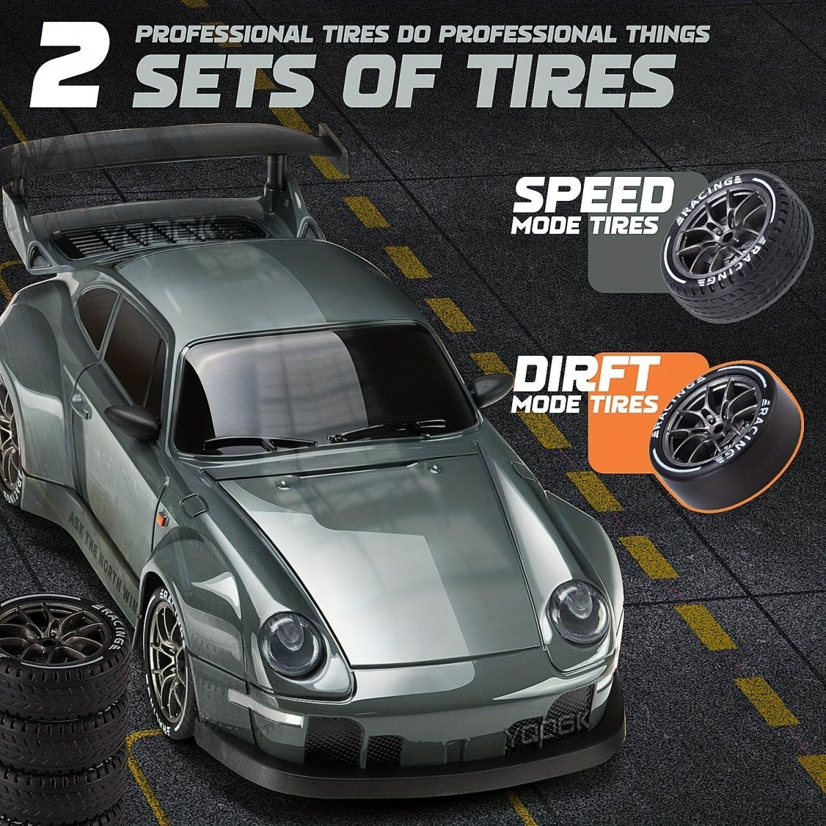 RACEREDGE – 1:24 skala RC driftbil med LED-hjul och fyrhjulsdrift