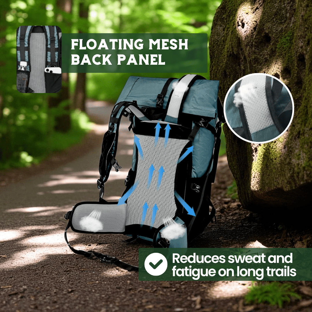 ULTREA 50L – Ultralätt Expandable Adventure Backpack för Vandring &amp; Resa