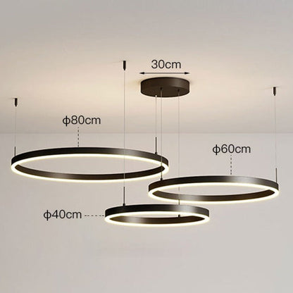 Oslo Modern Ring-Taklampa – Justerbar 3-ringdesign för elegant atmosfär