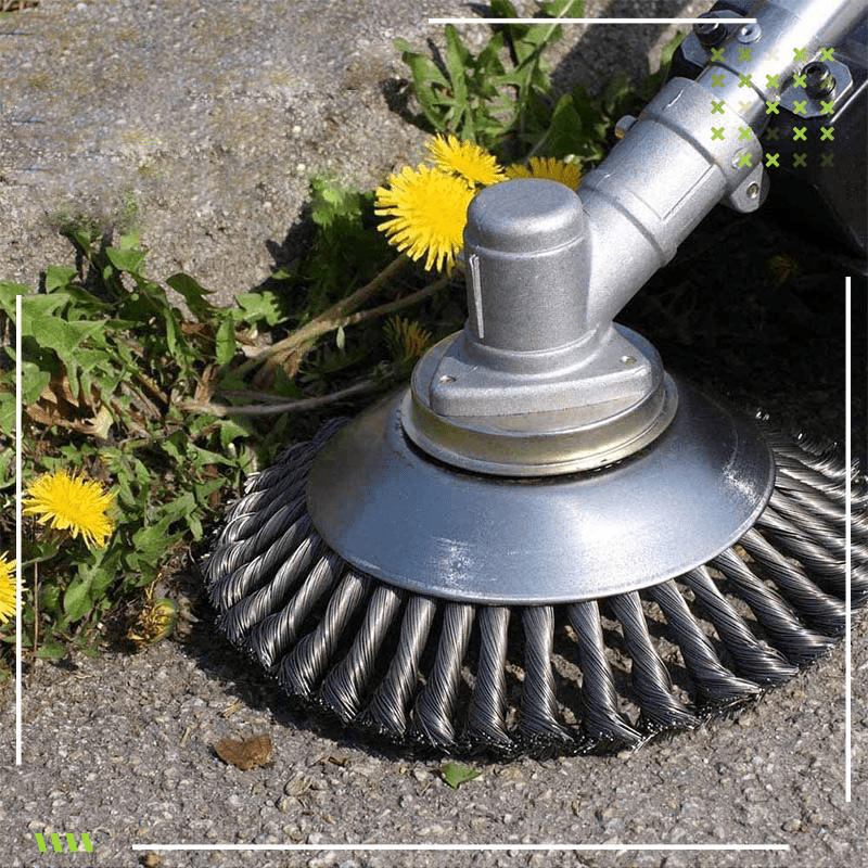 Oumbrytbara trimmerblad - 360° stålblad för ogräsfritt gräs