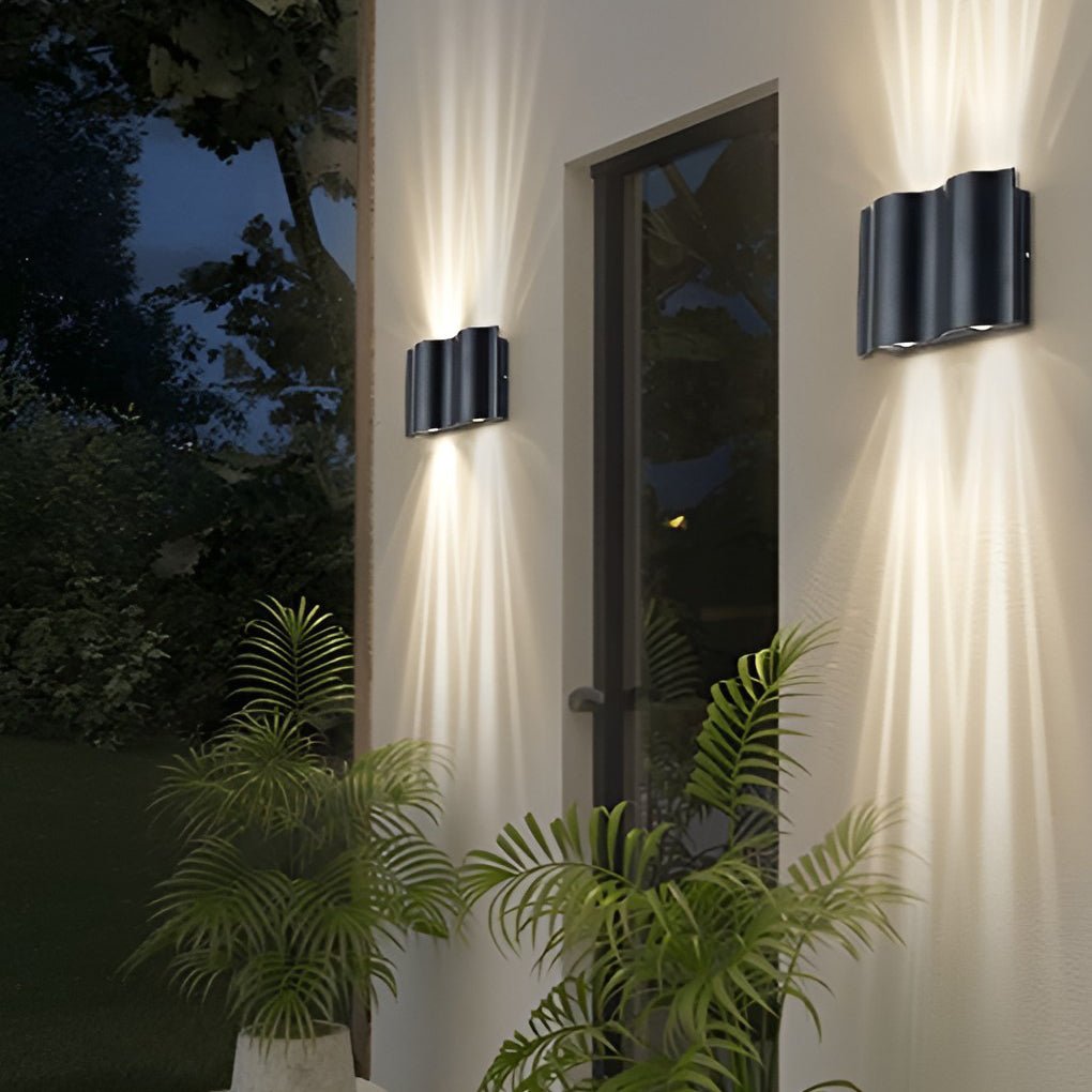 LED Vägglampa Utomhus Modern Svart Väggarmatur