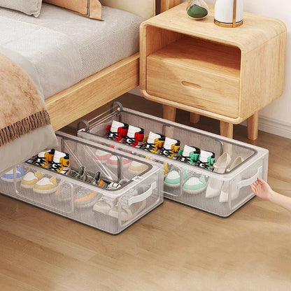 Untox ClearBox - stapelbar skokartong med ventilation, vattentät skydd och klart display