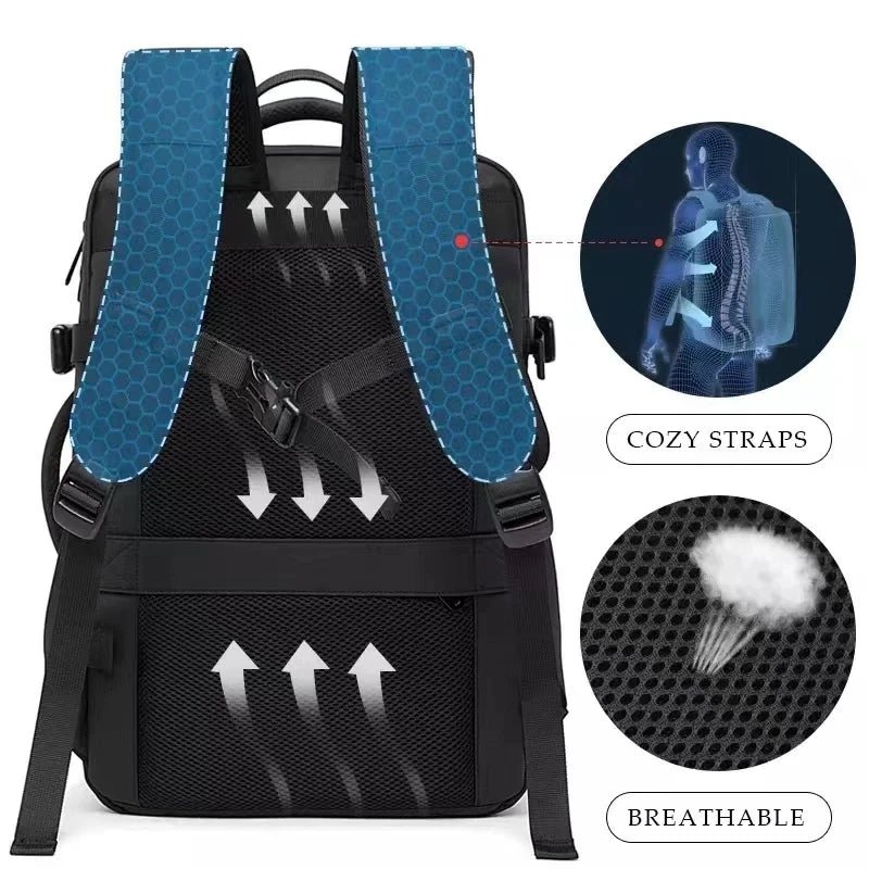 URBANFORM Business-ryggsäck - utbyggbar, vattentät, USB-laddningsport &amp; 17,3&quot; laptopfack