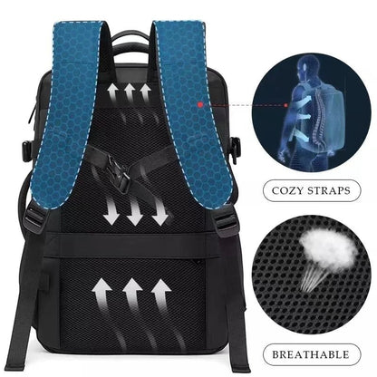 URBANFORM Business-ryggsäck - utbyggbar, vattentät, USB-laddningsport &amp; 17,3&quot; laptopfack