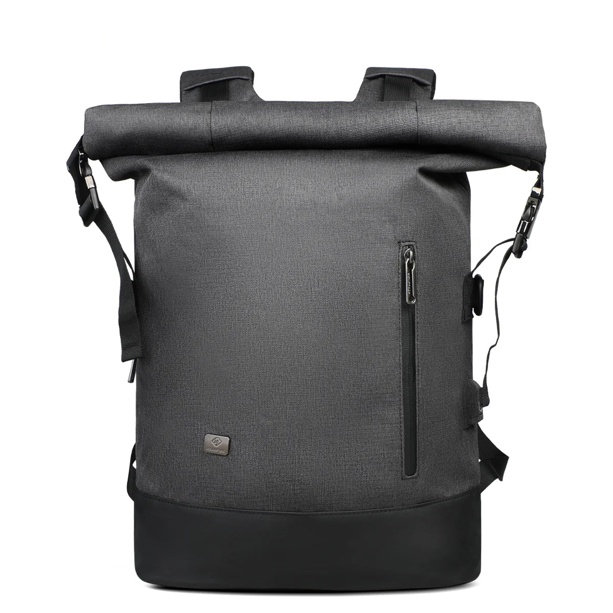 URBANTRAIL Rolltop-ryggsäck - utvidgbar och vattentät rese-ryggsäck med USB-port och laptopfack