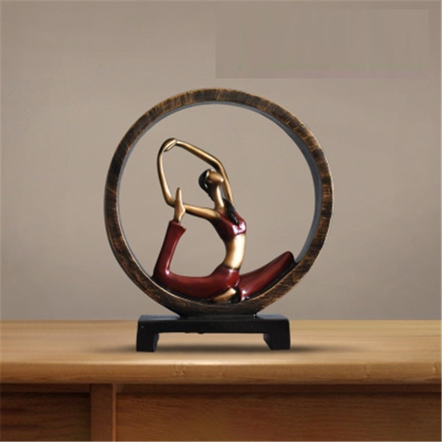 Moderna Abstrakta Harpikskulpturer för Kontorsdekoration 11 Tum