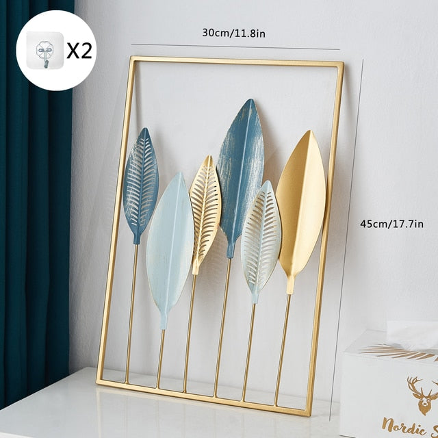 Metal Leaf Väggdekor för Unik Heminredning och Presentidéer