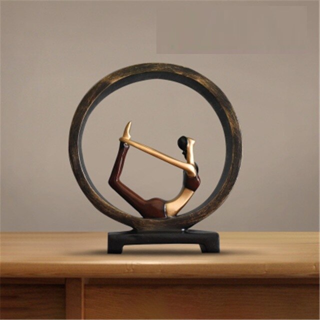 Moderna Abstrakta Harpikskulpturer för Kontorsdekoration 11 Tum