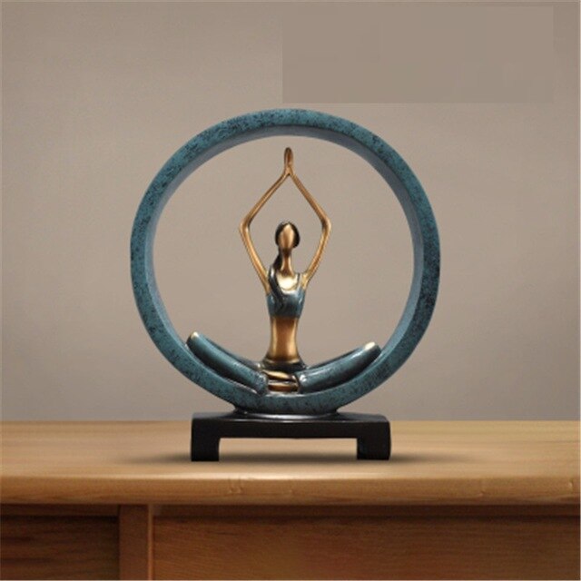 Moderna Abstrakta Harpikskulpturer för Kontorsdekoration 11 Tum